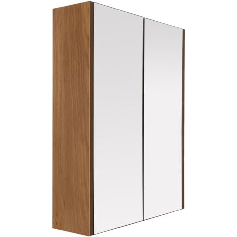 Premier Housewares 2 Door Oak Effect Wall Cabinet
