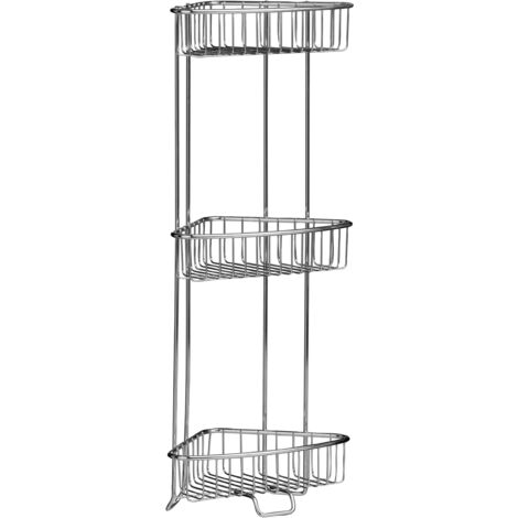 Premier Housewares 3 Tier Chrome Corner Storage Caddy