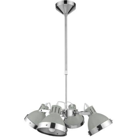 Premier Housewares 4 Light Grey Shades Pendant Light