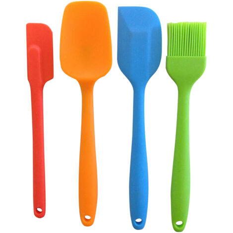 Premier Housewares 4 Piece Silicone Spatula Multi Coloured Spatulas For Non Stick Pan Heat Resistant Spatulas And Turners For Daily Use Non Scratch Spatula Silicone