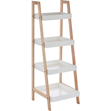 Premier Housewares 4 Tier Birch Wood Bathroom Shelf
