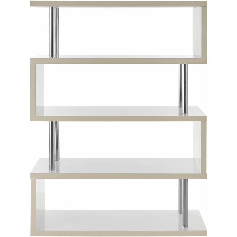 Premier Housewares - 4 Tier MDF/Shelving Unit White Gloss Shelving Units For Storage Racking Storage Shelving Unit Shelf Rack Shelf Unit 120 X 40 X