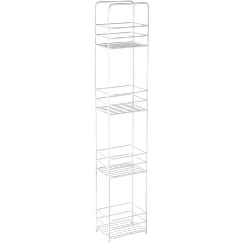 Premier Housewares - 4 Tier White Rectangle Storage Caddy