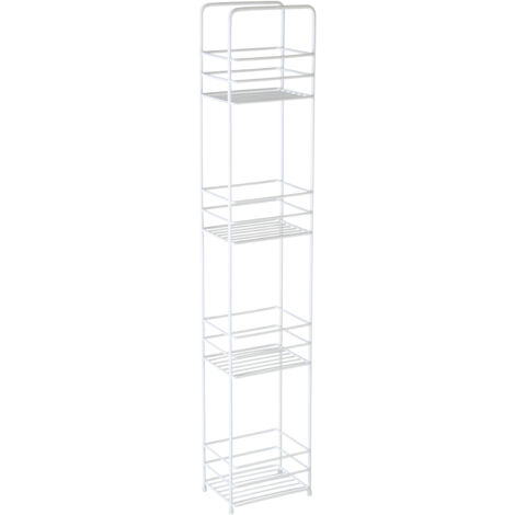 Premier Housewares 4 Tier White Rectangle Storage Caddy