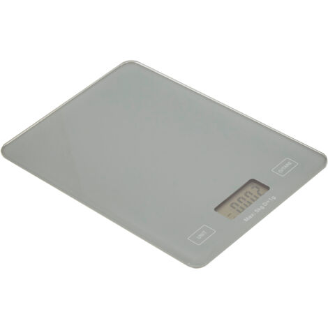 Premier Housewares 5KG Rectangular Grey Effect Kitchen Scale Digital Cooking / Baking / Food Scale LED With Sensor Buttons Portable w15 x d22 x h2cm