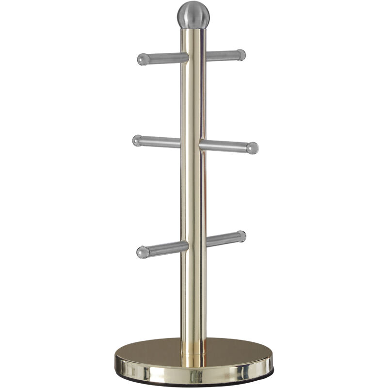6 Cup Gold Finish Mug Tree - Premier Housewares