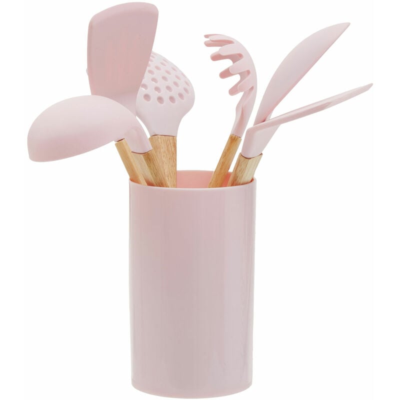 7pc Pastel Pink Utensil Set - Premier Housewares