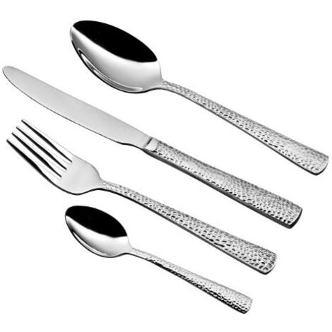 Premier Housewares 922310 Set Posate Martellate, in Acciaio Inossidabile