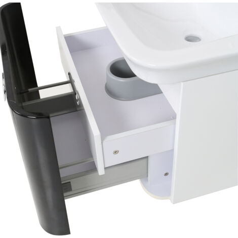 Premier Housewares Adelphi White/Black Basin and Cabinet