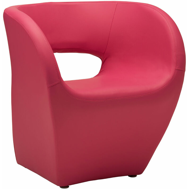 Premier Housewares Aldo Hot Pink Leather Effect Chair