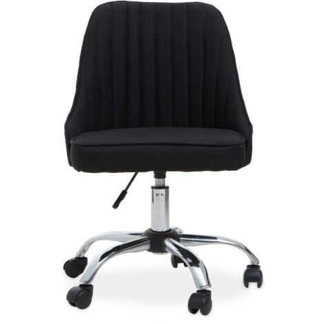 Premier Housewares Alexi Black Fabric Home Office Chair