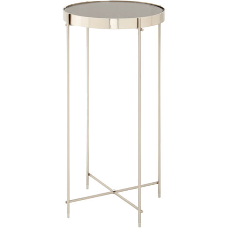Premier Housewares Allure Grey Mirror TallSide Table