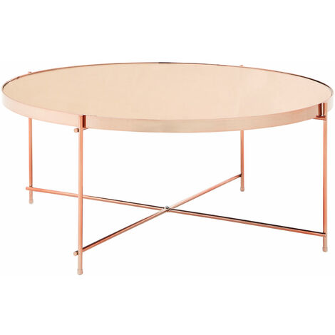 main image of "Premier Housewares Allure Pink Mirror Coffee Table"