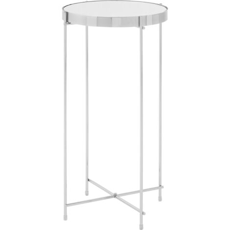 Premier Housewares Allure Silver Mirror Tall Side Table