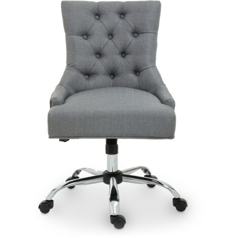 Premier Housewares Anita Grey Fabric Home Office Chair
