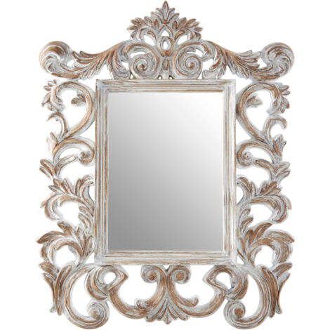 Premier Housewares Antique Grey Fleur-De-Lis Wall Mirror