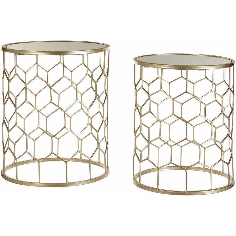 Arcana Honeycomb Side Tables - Set of 2 - Premier Housewares