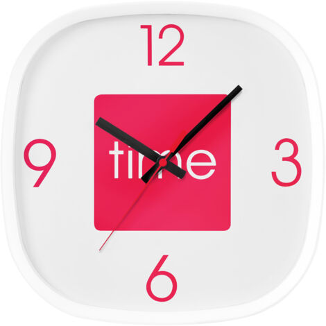 Premier Housewares Arco Hot Pink Wall Clock