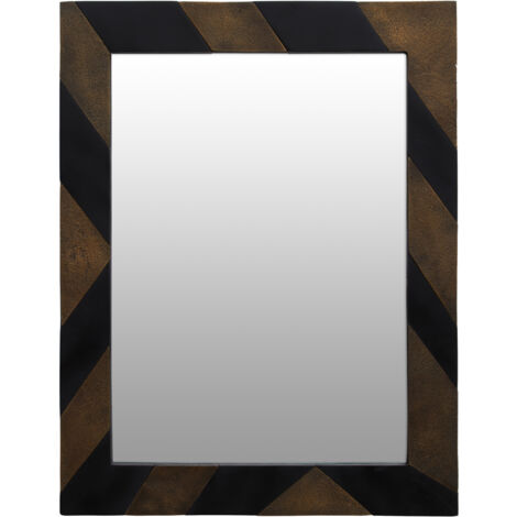 Premier Housewares Aris Black and Gold Wall Mirror