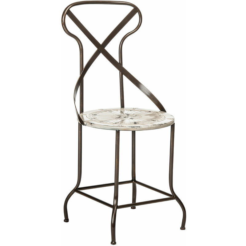 Artisan Cream Metal Chair - Premier Housewares