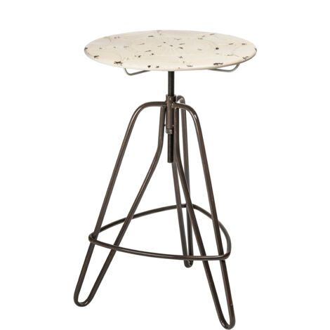 Premier Housewares Artisan Cream Metal Table