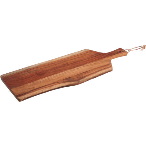 Premier Housewares Asymmetric Paddle Board For Serving Appetizers Acacia Wood Paddle Serving Board Natural Colour Chopping / Cutting Board 25 x 2 x 60