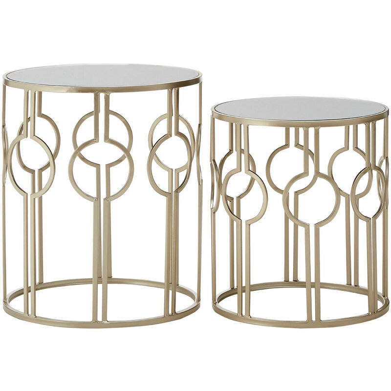 Avantis Circle Design Champagne Tables - Premier Housewares