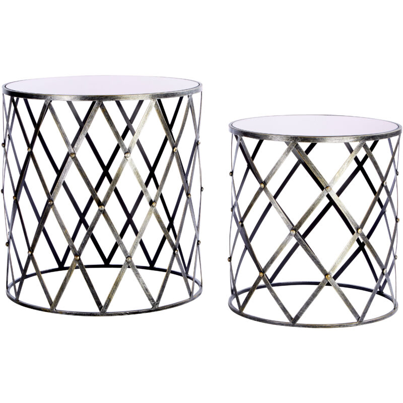 Avantis Diamond Design Tables - Set of 2 - Premier Housewares