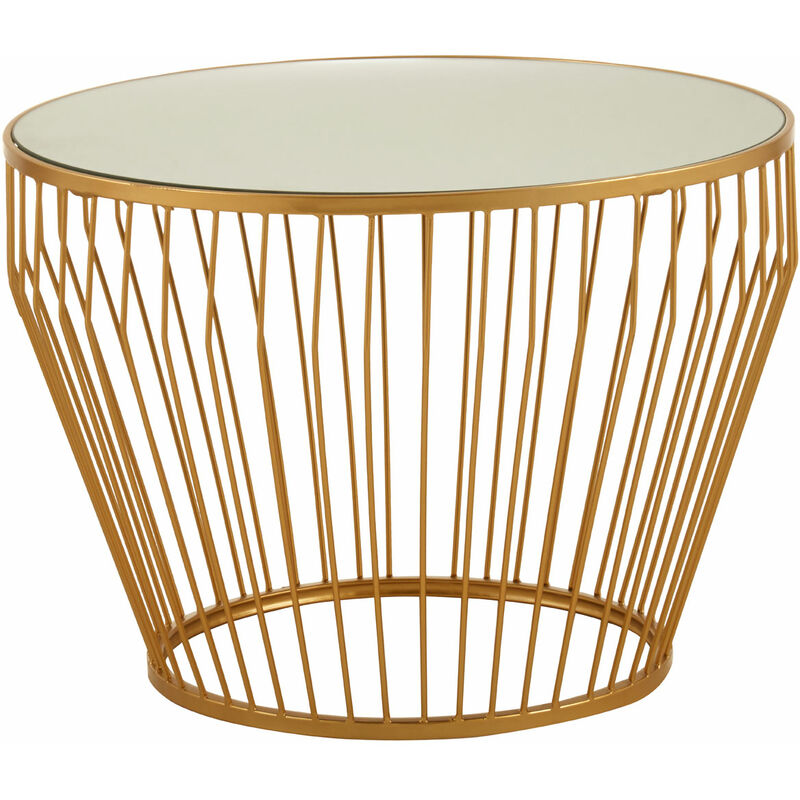 Premier Housewares Avantis Gold Finish Tapered Design Side Table