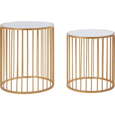 Premier Housewares Avantis Nest of 2 Round Side Tables