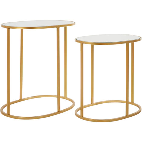 Premier Housewares Avantis Set of 2 Oval Side Tables
