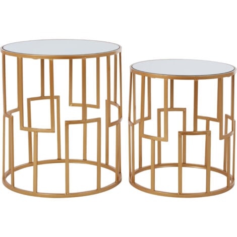 main image of "Premier Housewares Avantis Set of 2 Round Side Tables"