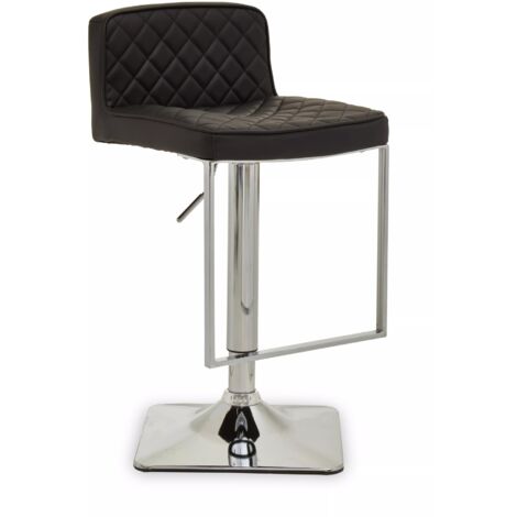 Premier Housewares Baina Black And Gold Bar Stool With Square Base