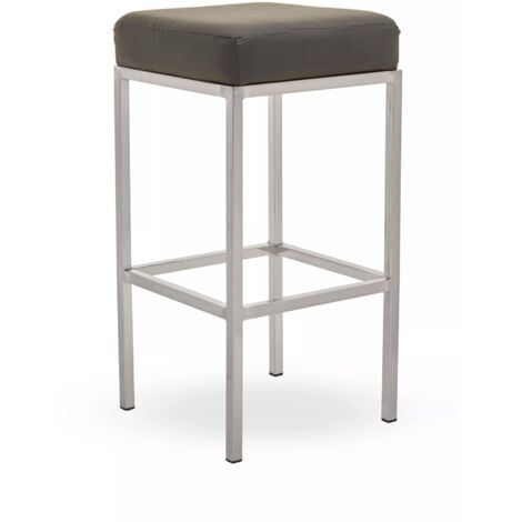 Premier Housewares Baina Dark Grey And Chrome Finish Bar Stool