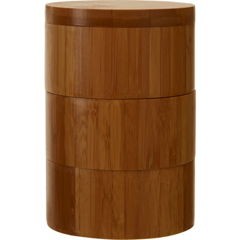 Premier Housewares Bamboo Natural Cylindrical Storage Set