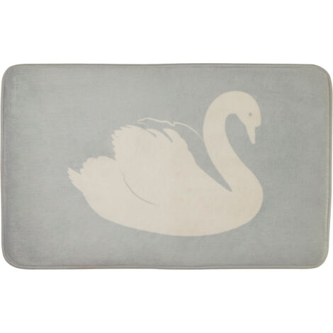 Premier Housewares Bath Mat Soft Non-Slip Bath Mat For Bathrooms Made From Polyester Light Blue Colour Contemporary Design 50 x 1 x 80