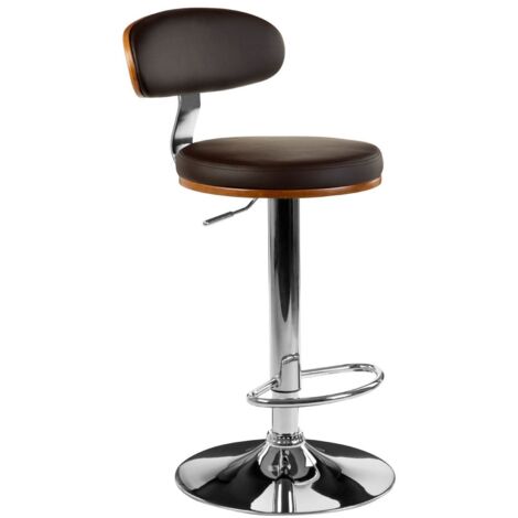 Premier Housewares Bentwood Brown Bar Chair with Oval Back