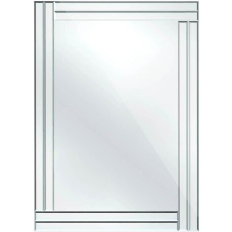 Premier Housewares Bevelled Edge Mirror with Double Line Frame