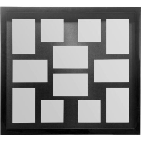 Premier Housewares Black 12 Photo Multi Photo Frame