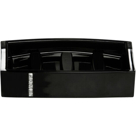 Premier Housewares Black Acrylic and Crystal Soap Dish
