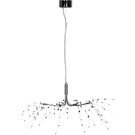 Premier Housewares Black and Clear 8 Light Ceiling Light