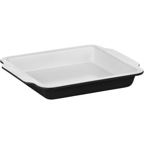 Premier Housewares Black Baking Dish with Handles Daily Use Ceramic Oven Dishes For Kitchen Use Cooking And Baking Pasta / Lasagne / Casseroles 30 x 27 x 4