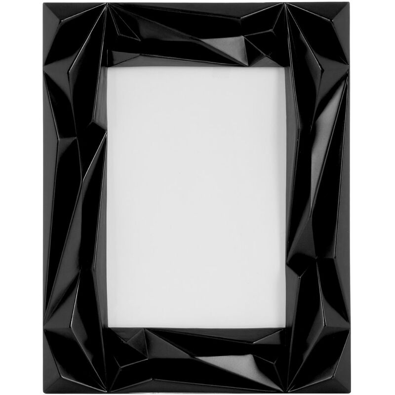 Premier Housewares Black Photo Frame / Frames Geometric Design Picture Frames For Wall Contemporary Rectangular Photo Frames For Bedroom / Living