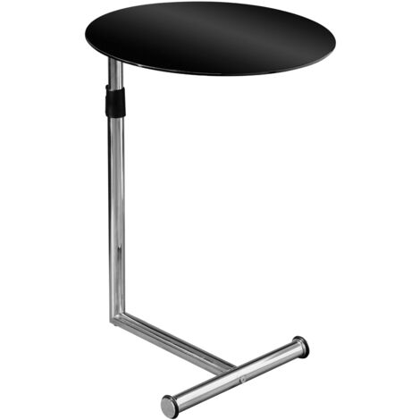 Premier Housewares Black Tempered Glass Snack Table