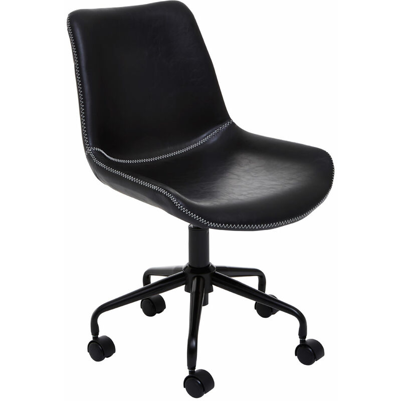 Premier Housewares Bloomberg Black Leather Chair