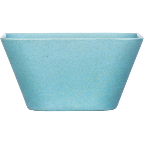 Premier Housewares Blue Bowl Bamboo Fibre Serving Bowls / Salad Bowl Ideal For Fruit Cereal Pasta Bowl Square Shape Decorative Bowl 15 x 8 x 15