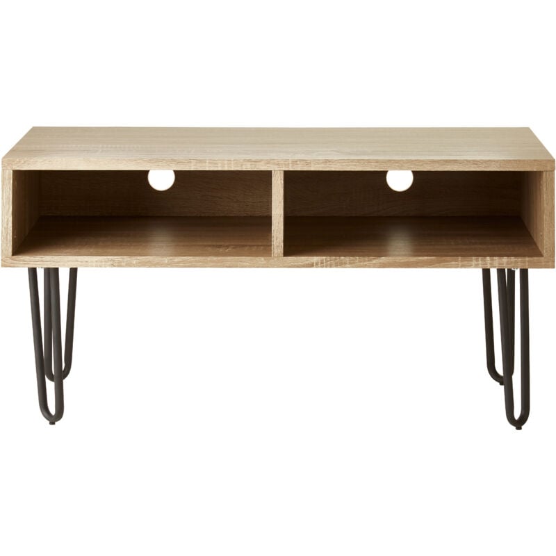 Premier Housewares - Interiors By Premier Sleek Borough Media Unit, Modern Design Wooden tv Unit For Livingroom, Ample Storge tv Cabinet For Bedroom