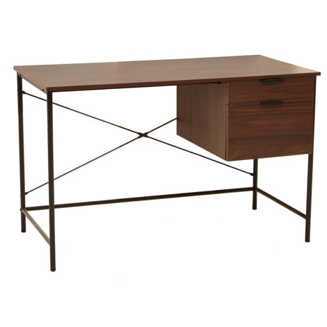 Premier Housewares Bradbury Dark Walnut Veneer Desk with Drawers