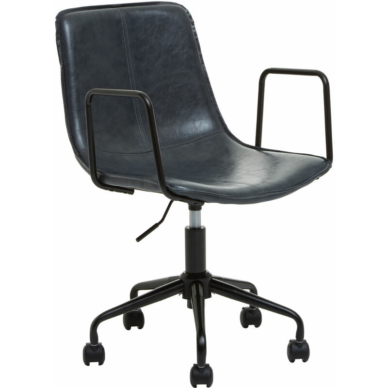 Branson Grey Leather Chair - Premier Housewares