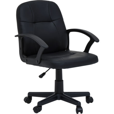Premier Housewares Brent Black Small Home Office Chair
